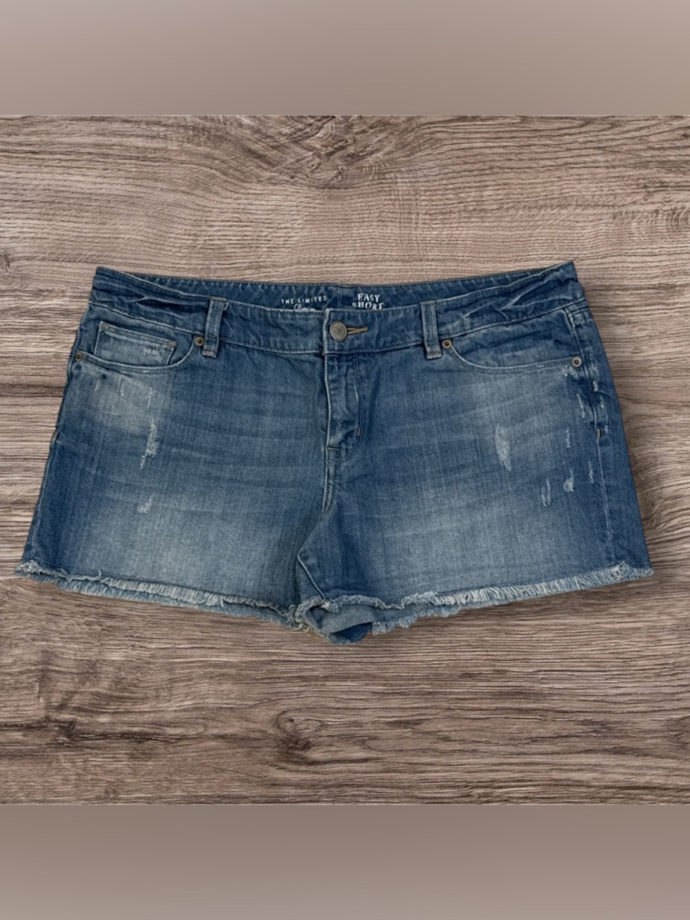 The Limited Women’s Denim Distressed Cutoff Easy Shorts Size 14